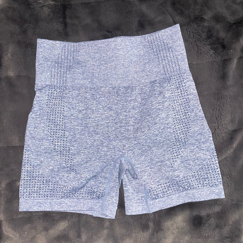 Women's Blue Seamless Shorts